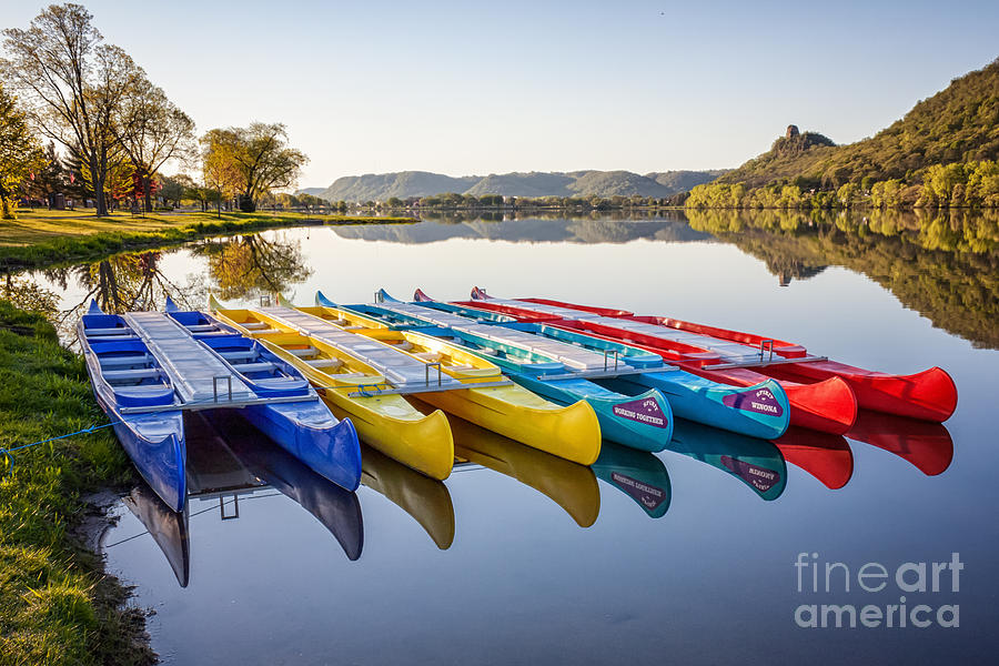 Canoes Color 2x3 Photograph by Kari Yearous
