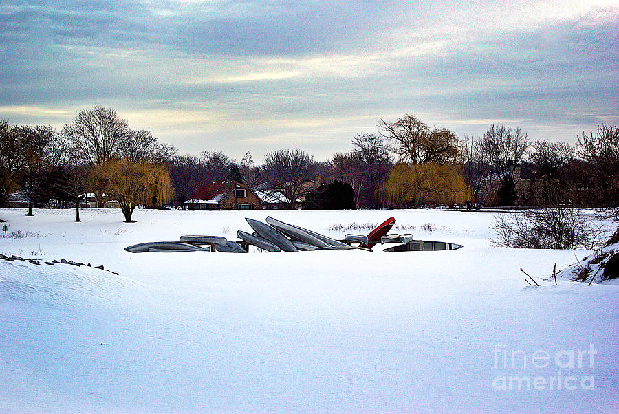 Canoes in the Snow by Frank J Casella Canoes in the Snow by Frank J Casella