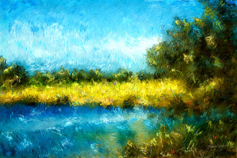 Canola Fields Impressionist Landscape Painting Painting By Michelle Wrighton