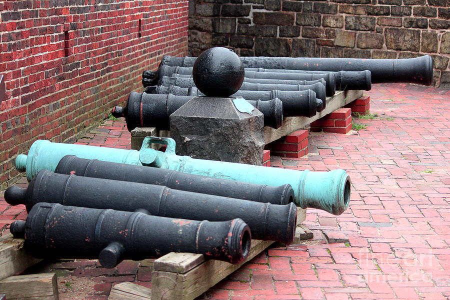 Canon Line Up at Fort McHenry Photograph by Cynthia Snyder