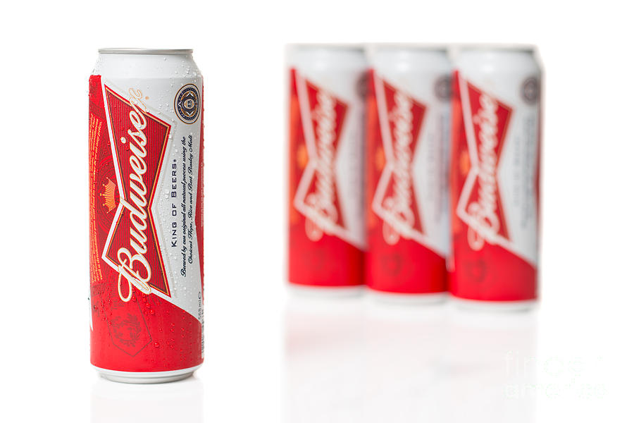 Beer Photograph - Cans of Budweiser Beer by Amanda Elwell