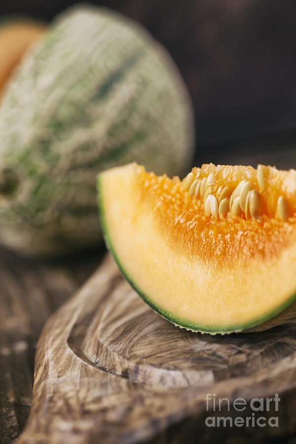 Fruit Photograph - Cantaloupe melon by Mythja Photography