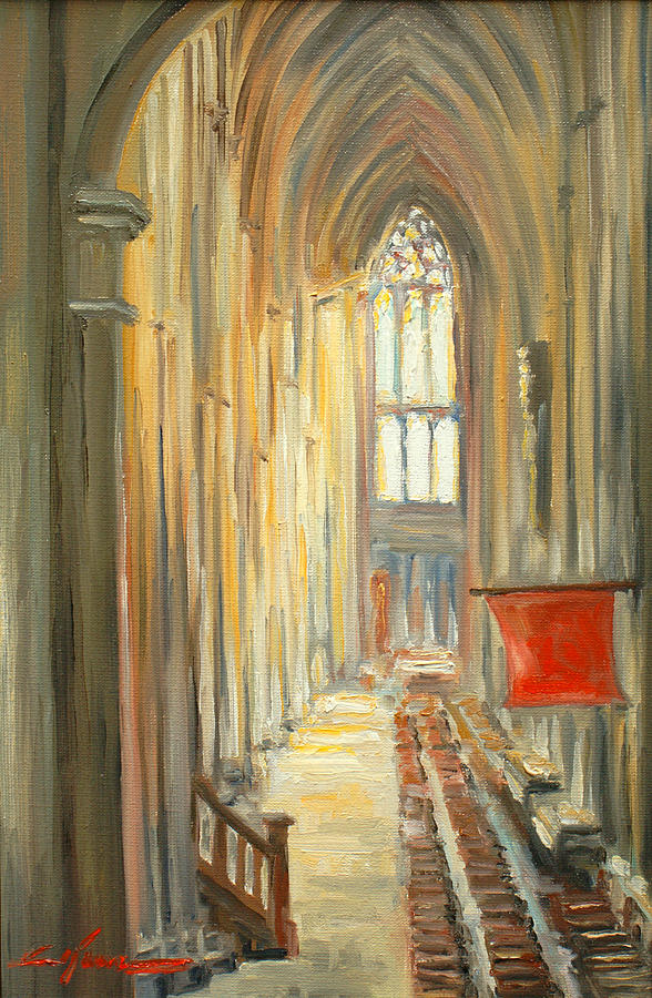 Cantenbury Cathedral Painting by Luke Karcz