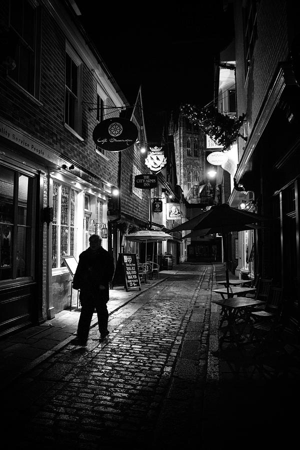 Black And White Photograph - Canterbury at Night by Ian Hufton