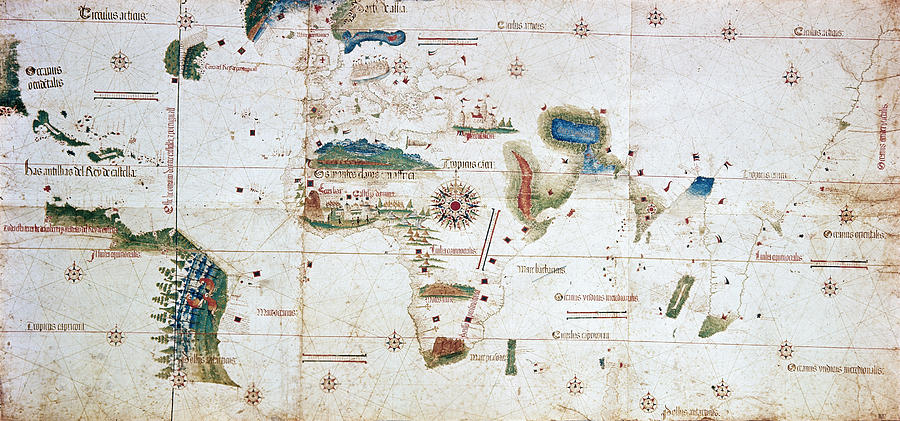 Cantino World Map, 1502 Painting by Granger