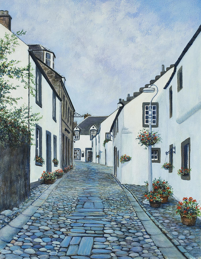 Culross Painting - Cantle of the Causey at Culross by Stella Turner