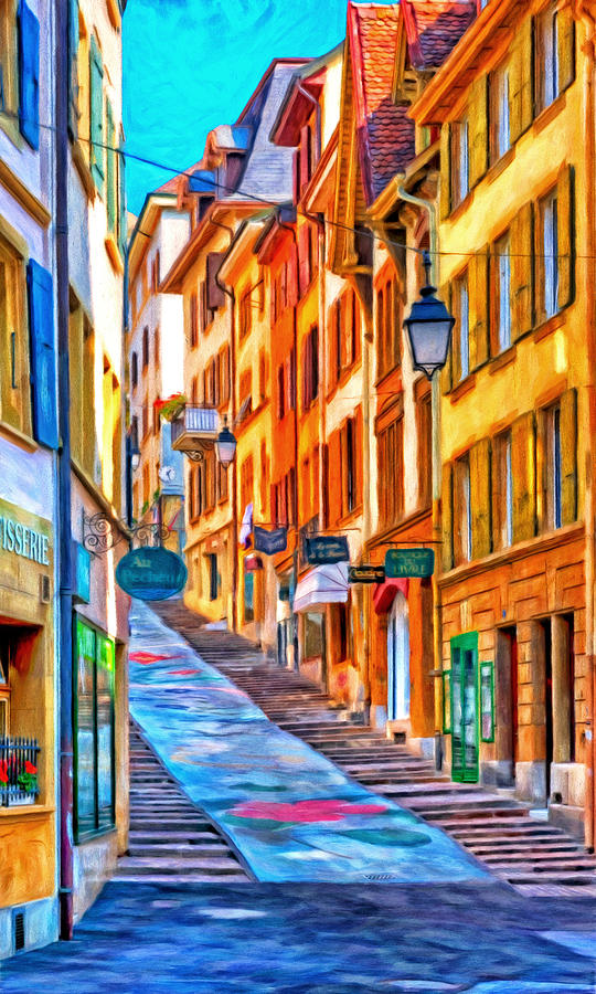 Canton of Neuchatel Painting by Michael Pickett