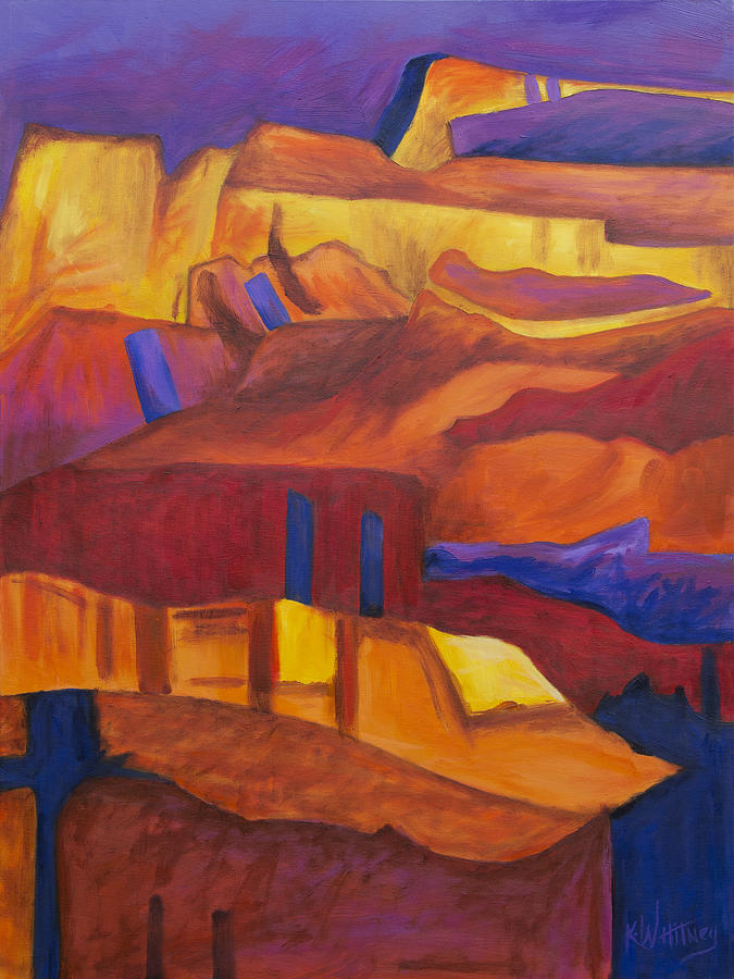 Canyon At Sunset Painting