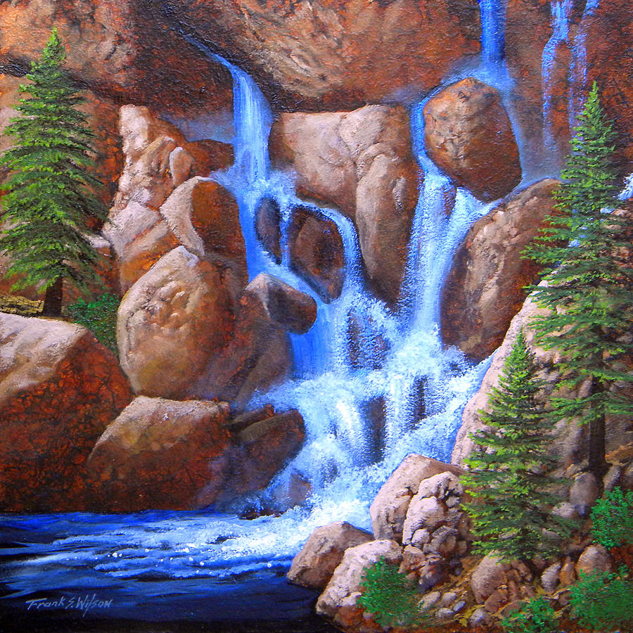 Canyon Cascade Painting by Frank Wilson