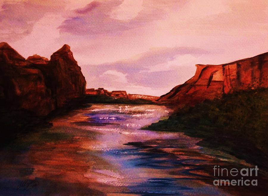 Canyon De Chelly 2 Painting by Ellen Levinson