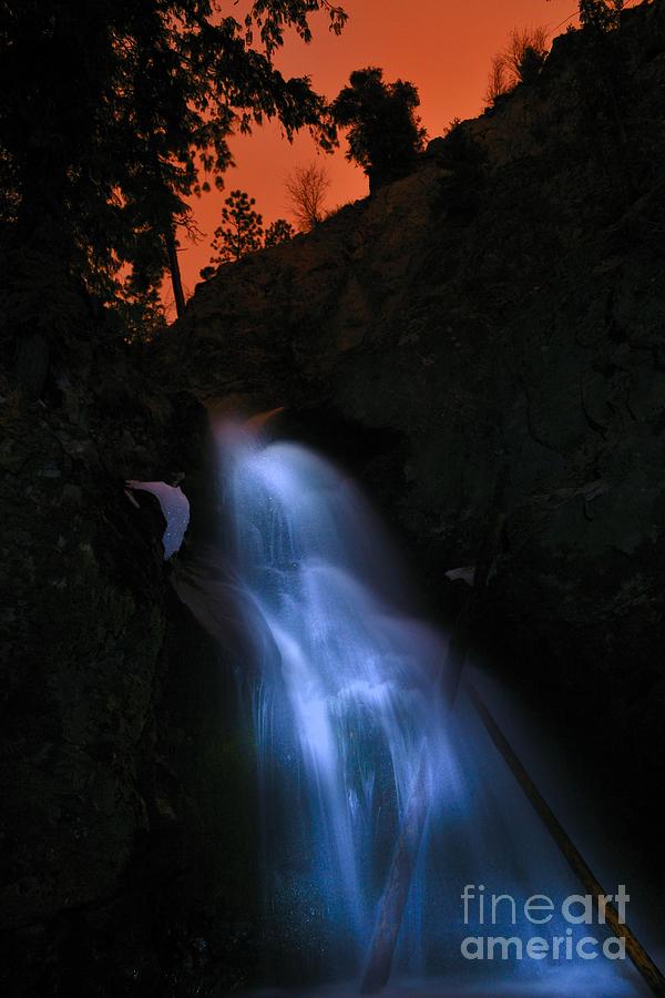 Canyon Falls Photograph - Canyon Falls By Flashlight I by Phil Dionne