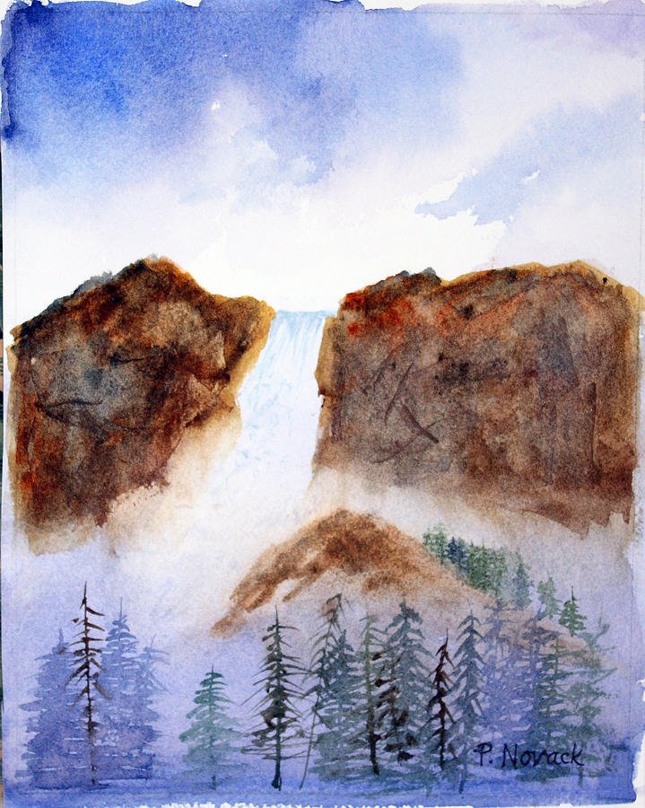 Canyon Falls Painting by Patricia Novack