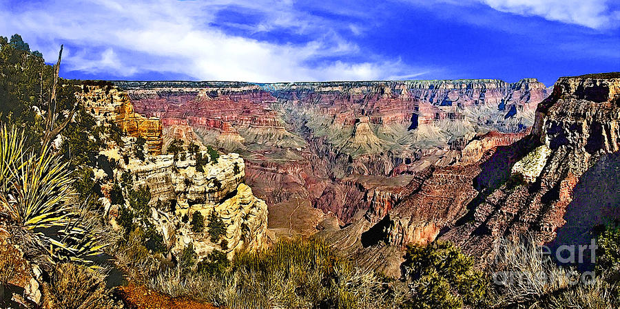 Grand Canyon National Park Photograph - The Grand Canyon 72x35 by Bob and Nadine Johnston