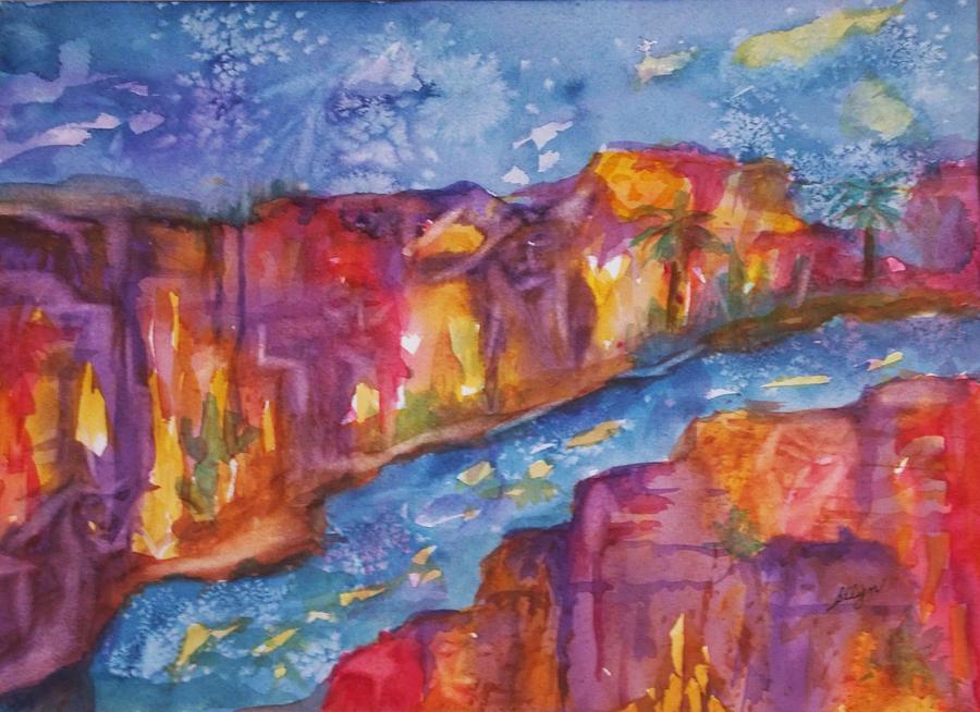Canyon of Old Souls Painting by Ellen Levinson
