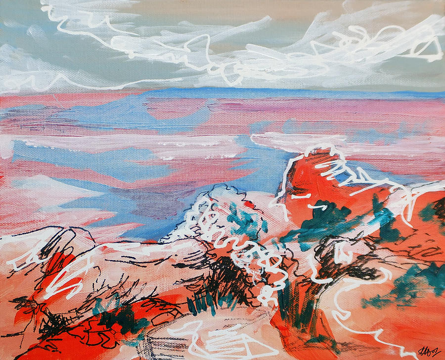 Canyon Sketch 1 Painting by Laura Hol Art