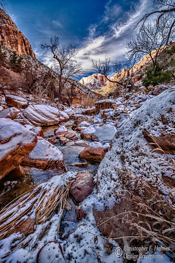 Canyon Stream Winterized Photograph by Christopher Holmes