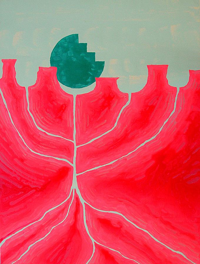 Canyon Tree original painting Painting by Sol Luckman