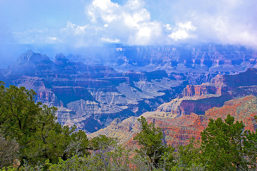 Canyon View from Grand Canyon Lodge on North Rim of Grand Canyon-Arizona Photograph by Ruth Hager