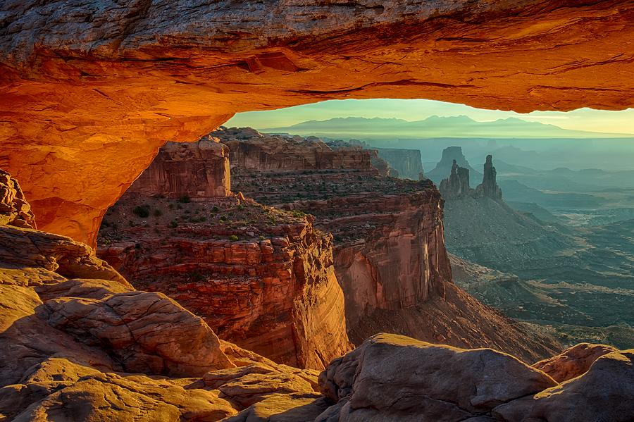 Canyonlands Mesa Arch at sunrise Photograph by Douglas Punzel - Fine ...