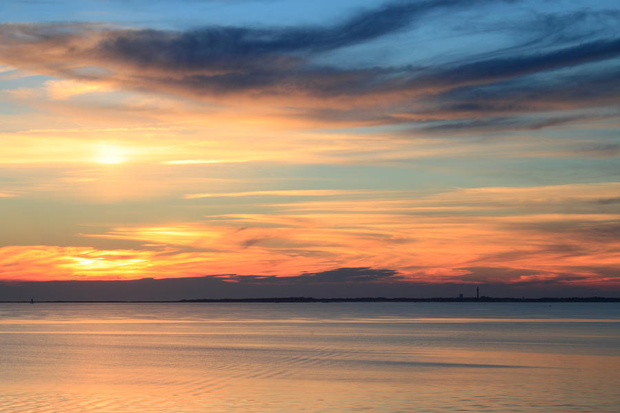 Sunset Photograph - Cape Cod Bay Sunset by John Burk