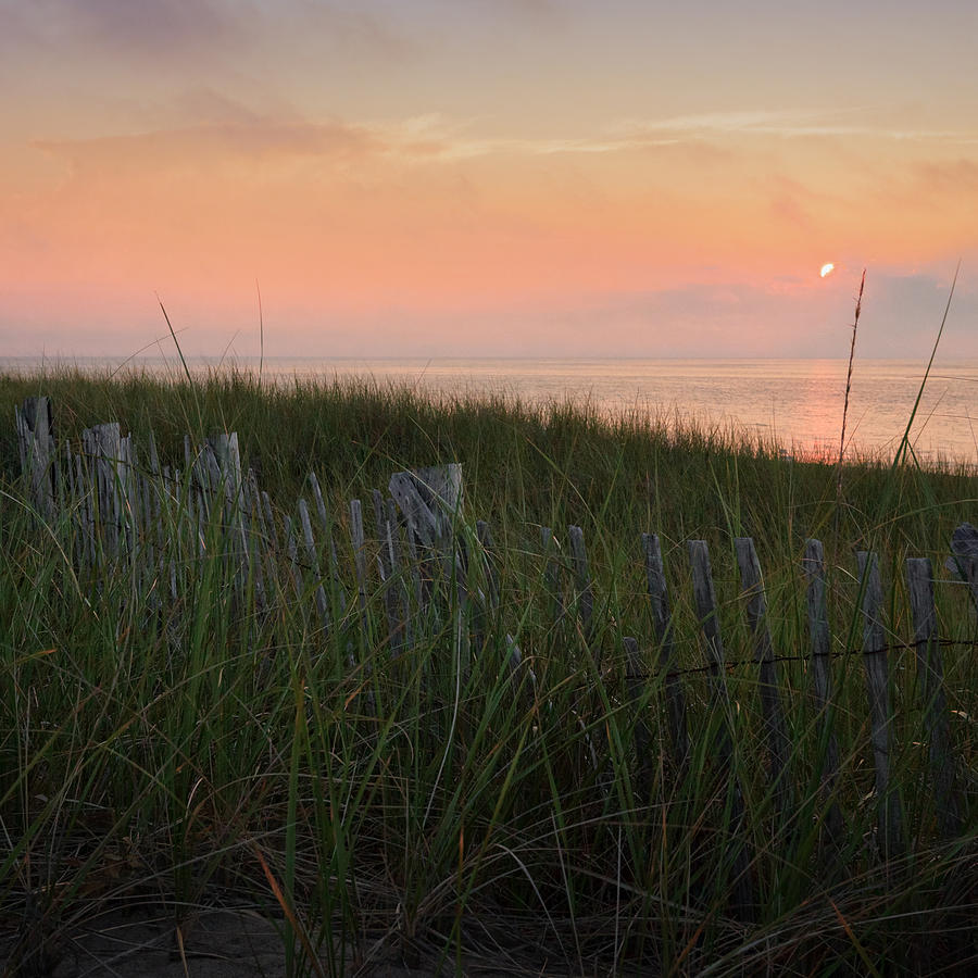 Cape Cod Bay Sunset Square Photograph by Bill Wakeley