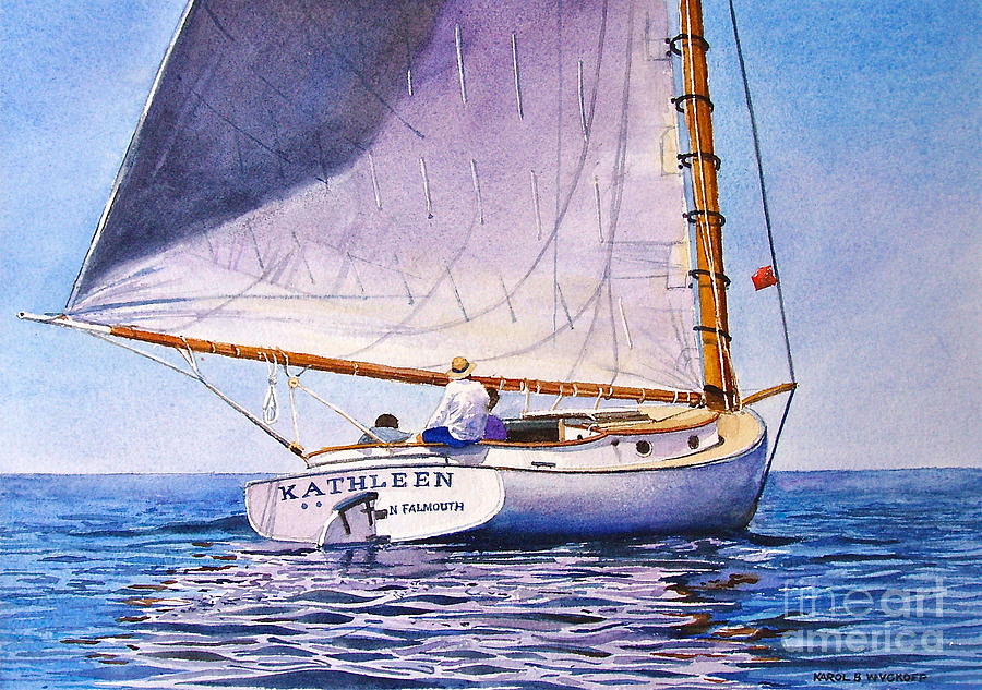 Cape Cod Catboat Painting by Karol Wyckoff