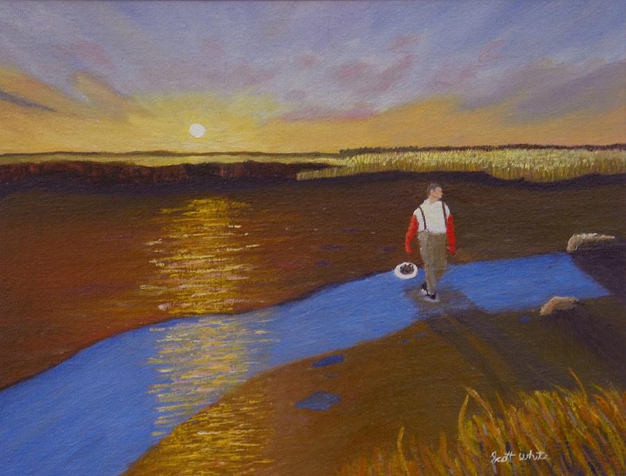 Cape Cod Clamming Painting by Scott W White