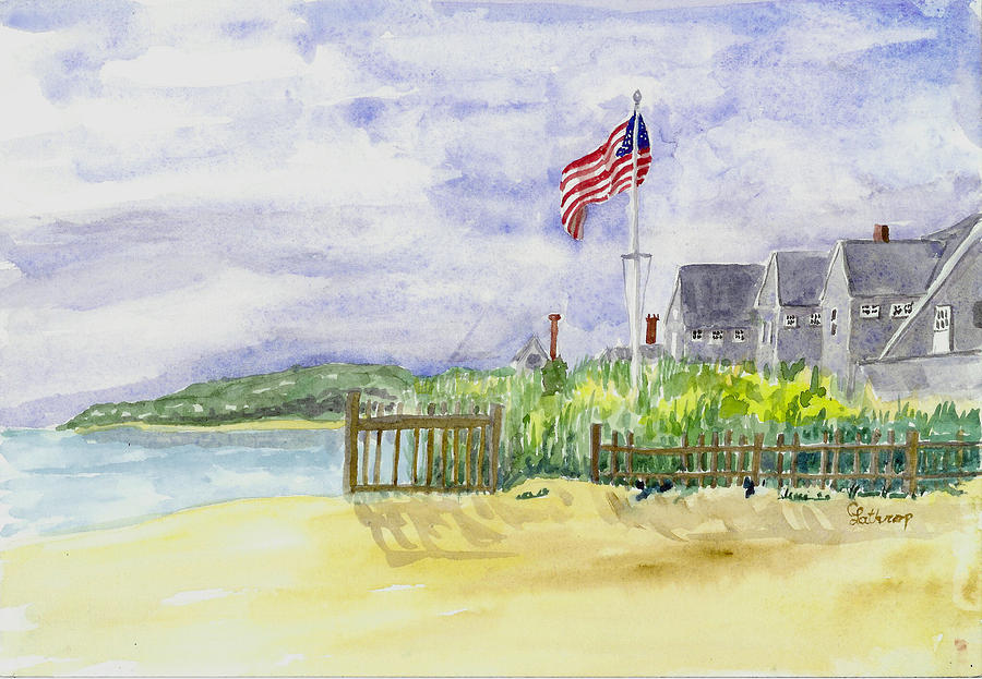 Massachusetts -Cape Cod Cottages Painting by Christine Lathrop