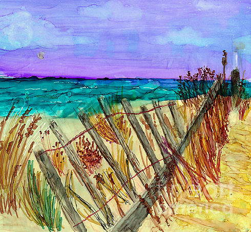 Cape Cod Dunes Painting by Alene Sirott-Cope