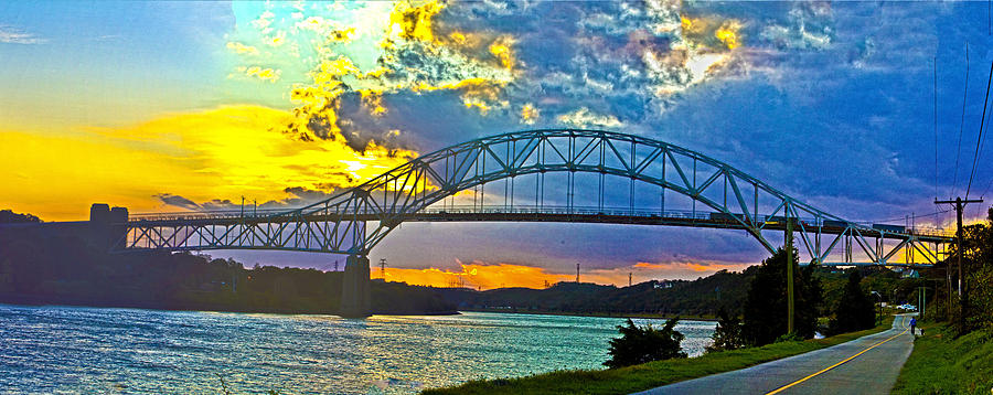 Cape Cod Sagamore Bridge Sunset Photograph by Constantine Gregory