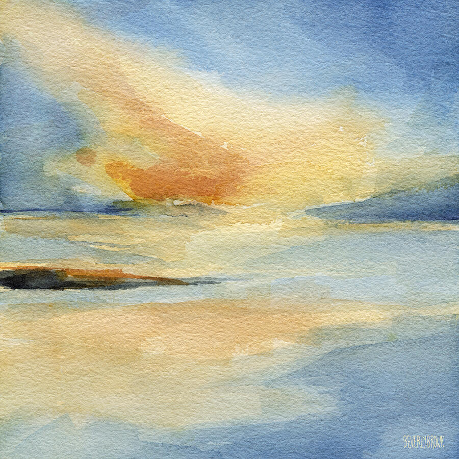 Download Cape Cod Sunset Seascape Painting Painting by Beverly Brown