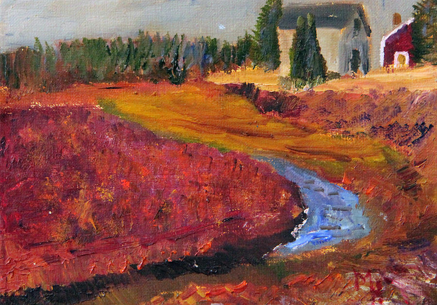 Cape Cranberry Bog in Season Painting by Michael Helfen Fine Art America