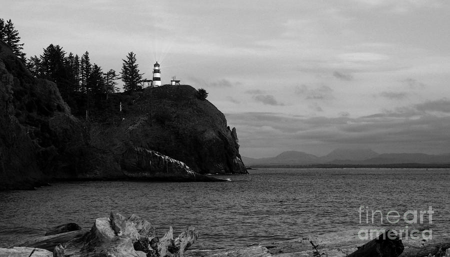 Cape Disappointment Light - BW Photograph by Charles Robinson