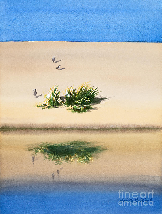 Cape Dune Watercolor Painting by Michelle Constantine