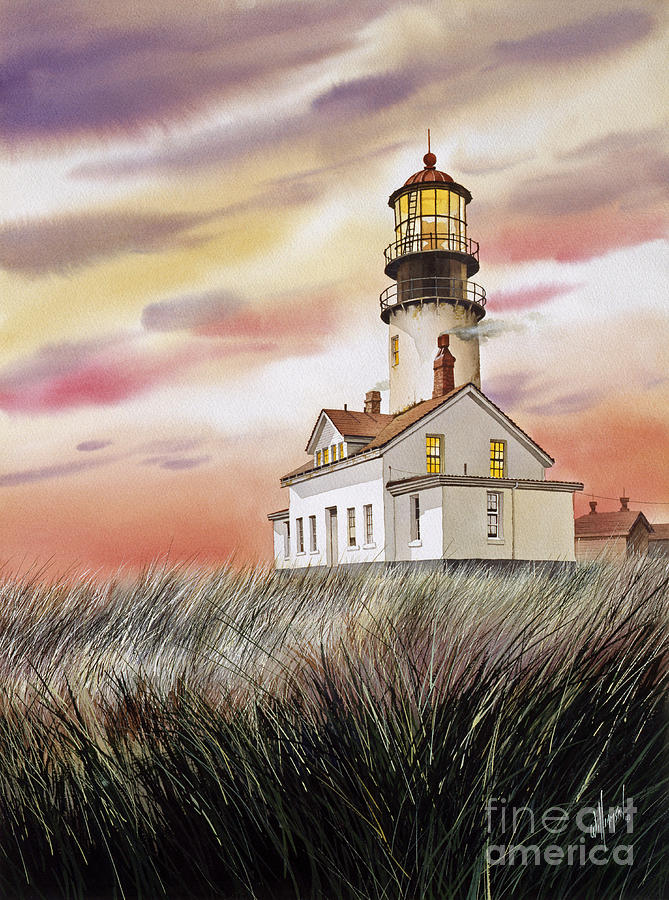Cape Flattery Lighthouse Painting by James Williamson