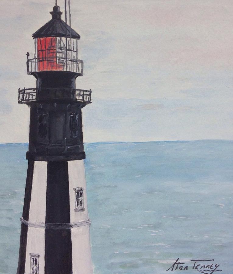Cape Henry Lighthouse Painting by Stan Tenney