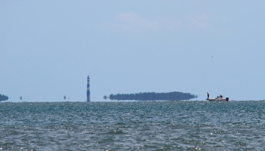 Cape Lookout Photograph - Cape Lookout and Boat by Cathy Lindsey