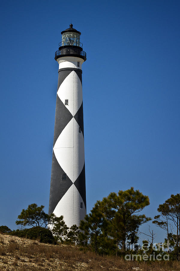 Lighthouse Photograph - Cape Lookout Lighthouse by Carrie Cranwill