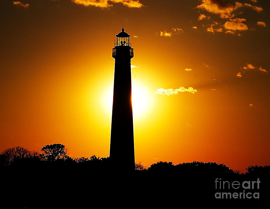 Cape May Lighthouse Aglow Photograph by Nick Zelinsky