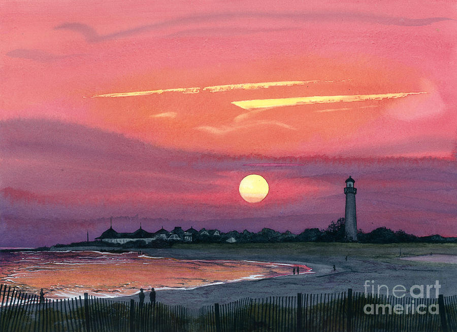 Cape May Sunset Painting by Barbara Jewell