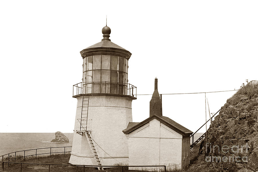 Oregon State Photograph - Cape Meares Light Oregon State circa 1915 by Monterey County Historical Society