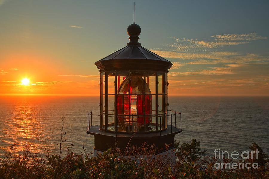 Cape Meares Photograph - Cape Meares Sunset Light by Adam Jewell