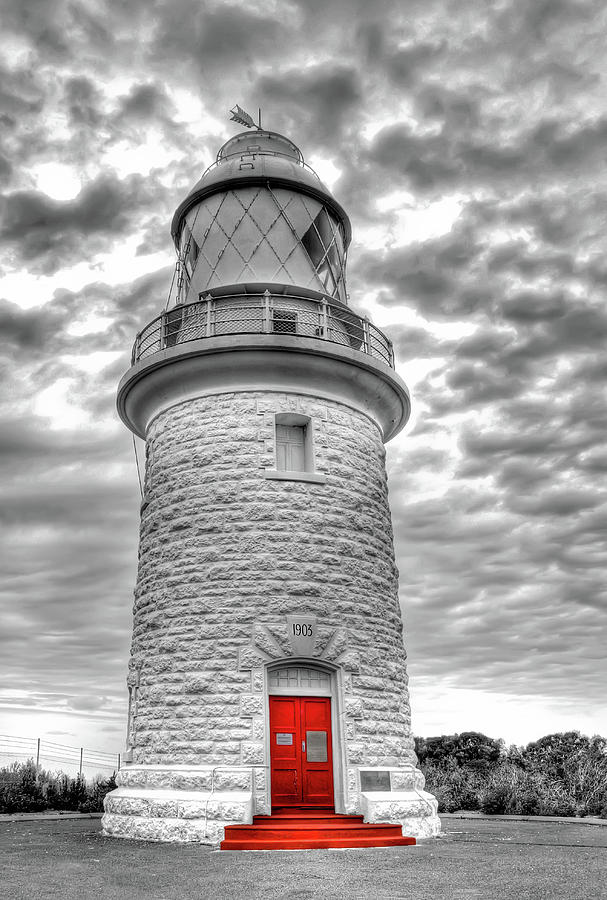 Black And White Photograph - Cape Naturaliste Lighthouse by Geraldine Alexander