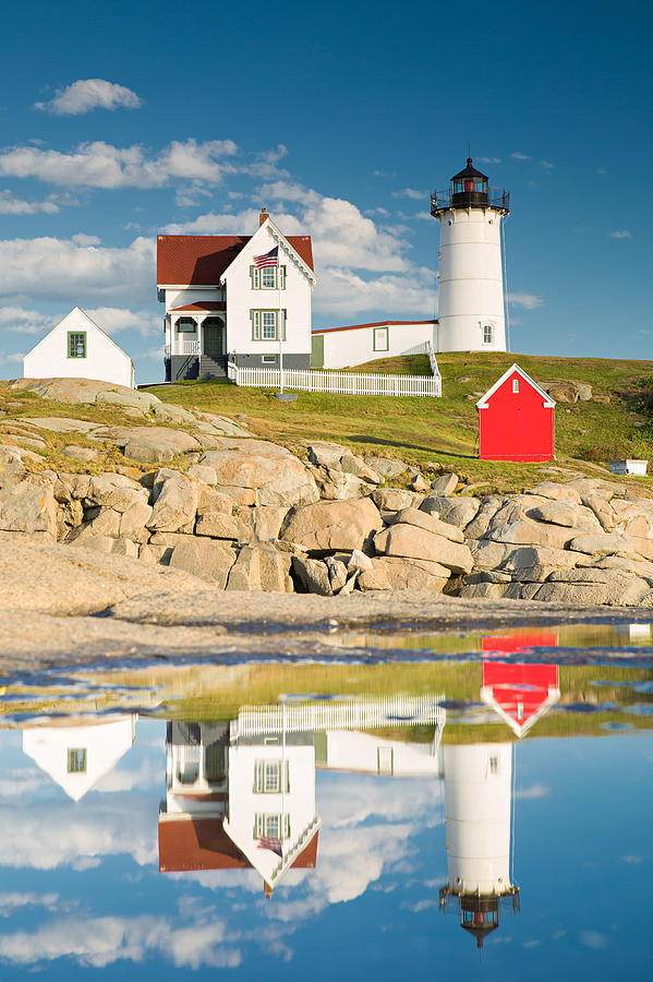 Cape Neddick Light Reflections Photograph by Emmanuel Panagiotakis