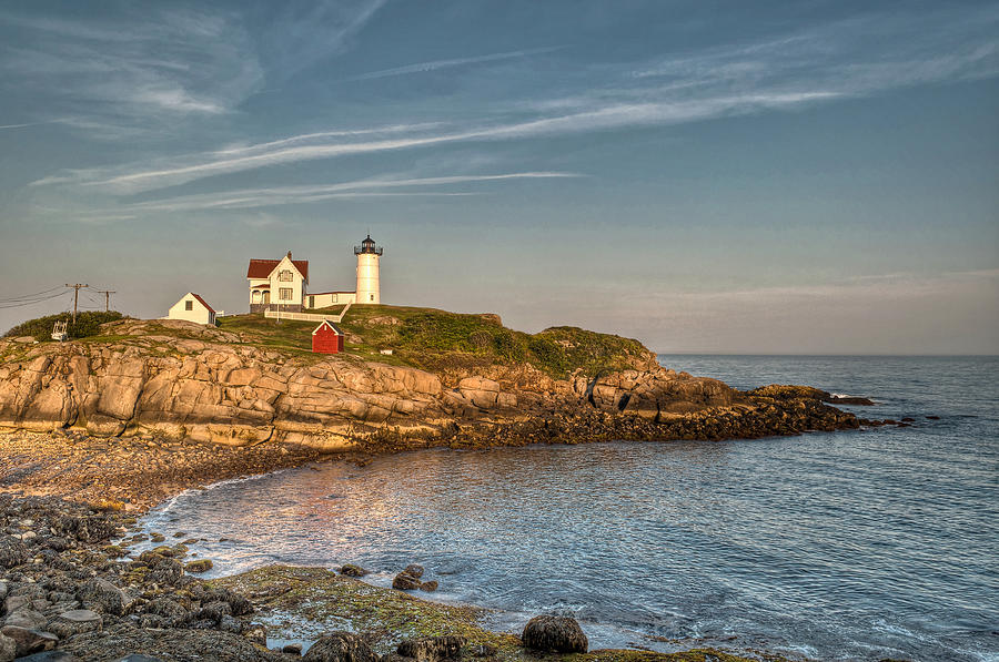 Cape Neddick Lighthouse Island in Evening Light Photograph by At Lands ...