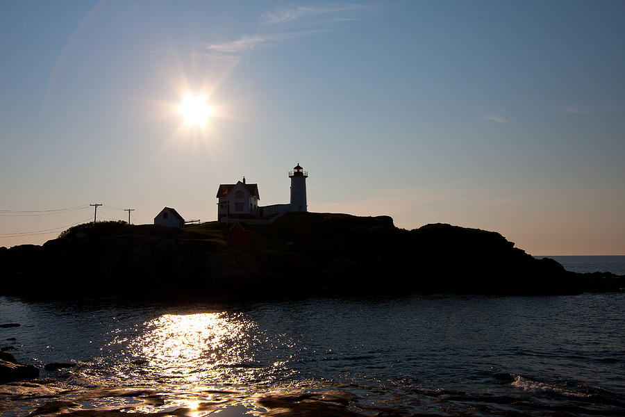 Lighthouse Photograph - Cape Neddick lighthouse by Oscar Dean