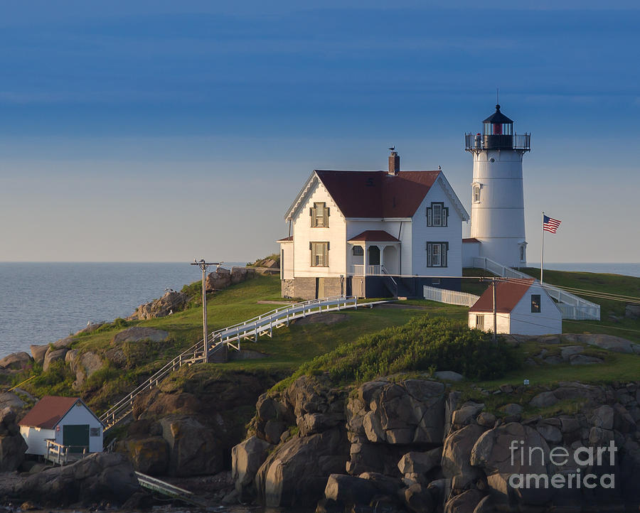Cape Neddick Nubble Lighthouse York Maine Photograph by Bridget Calip