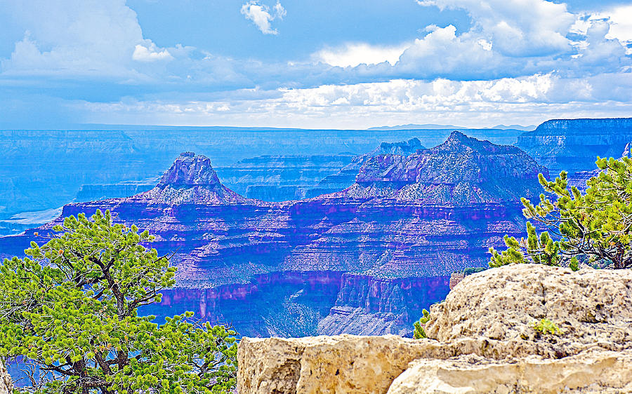 Grand Canyon National Park Photograph - Cape Royal Blue on North Rim of Grand Canyon-Arizona by Ruth Hager