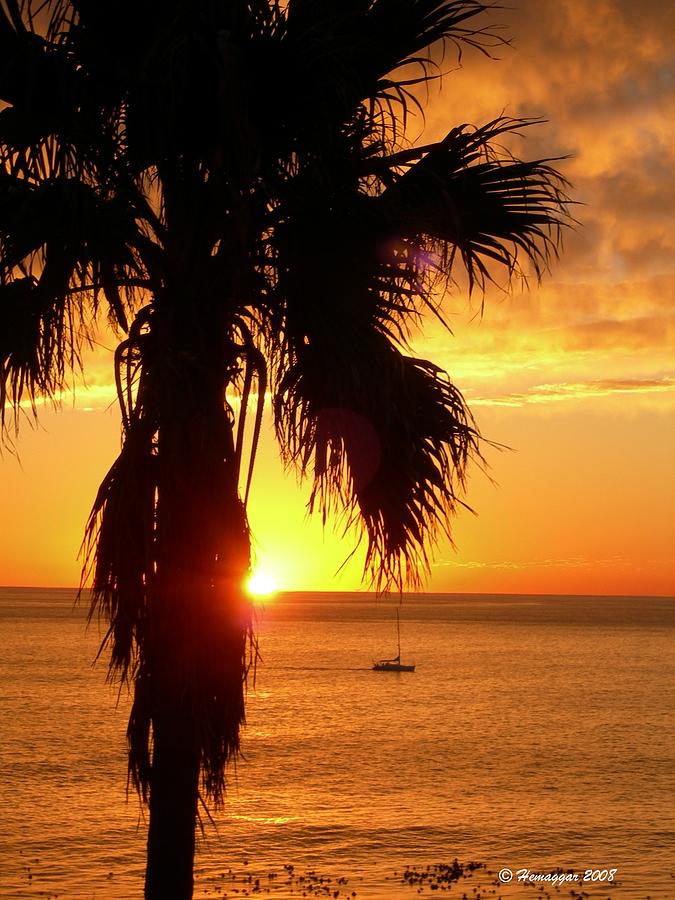 Sunset Photograph - Cape Town Boat In Sunset by Hemu Aggarwal Sunset Photograph - Cape Town Boat In Sunset by Hemu Aggarwal