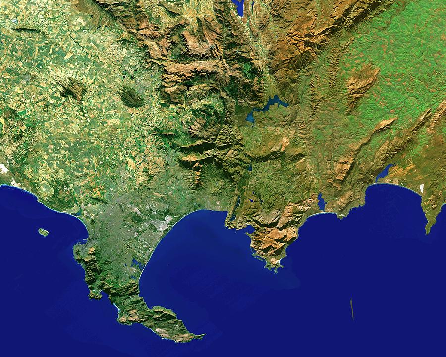 Mountain Photograph - Cape Town Region by Worldsat International/science Photo Library